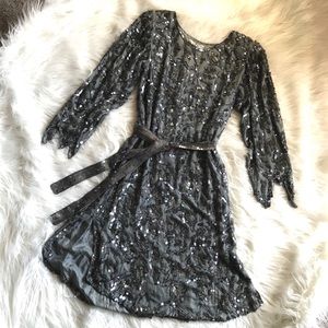 Vintage French silk dress